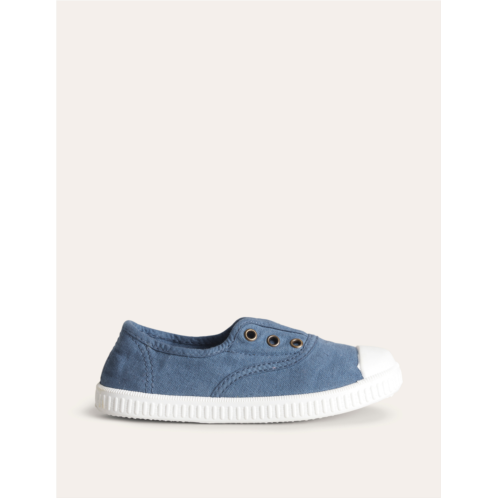 Boden Laceless Canvas Pull-ons - College Navy