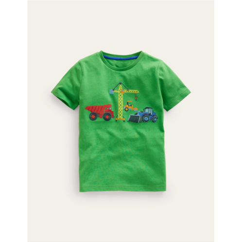 Boden Small Superstitch T-shirt - Rosemary Green Trucks