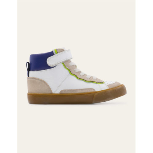 Boden Leather High Tops - White