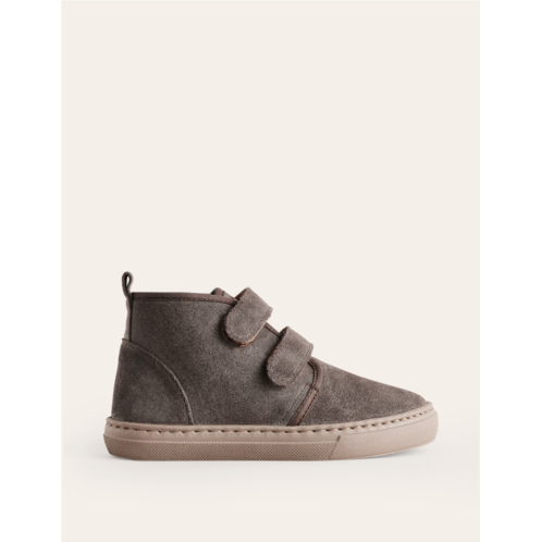 Boden Suede Strap Boots - Grey