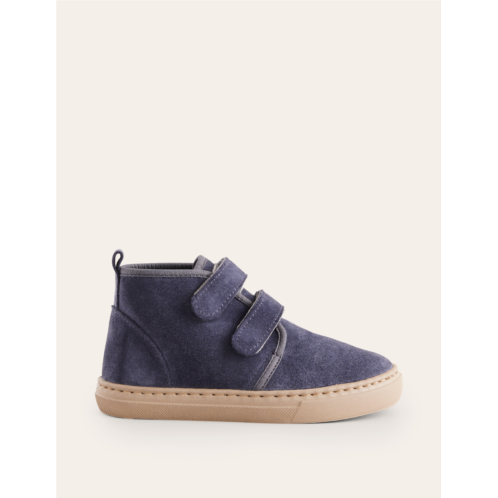 Boden Suede Strap Boots - Navy