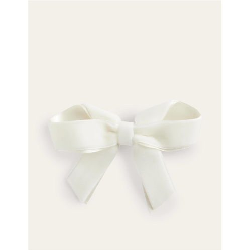 Boden Large Bow Hair Clip - ivory