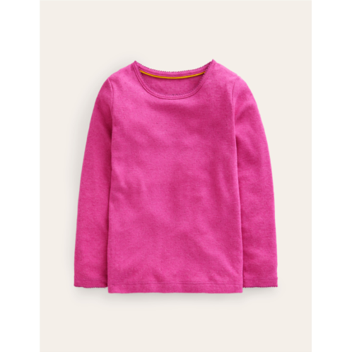 Boden Long Sleeve Pointelle Top - Phlox Pink