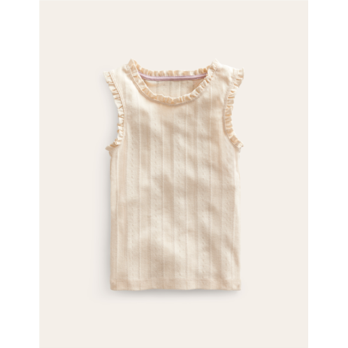 Boden Pointelle Tank Top - Ivory