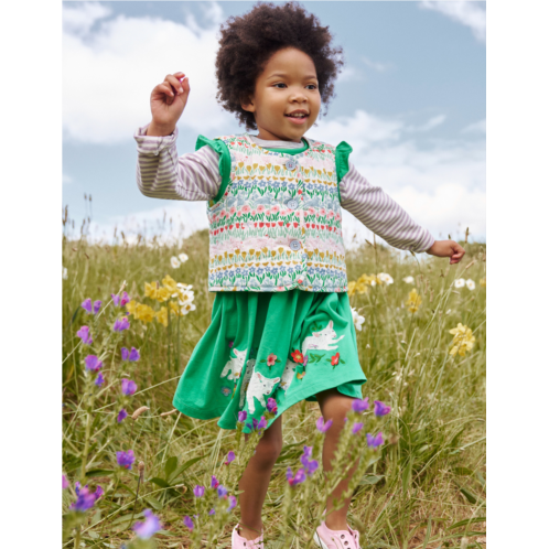 Boden Quilted Vest - Multi Spring Stripe