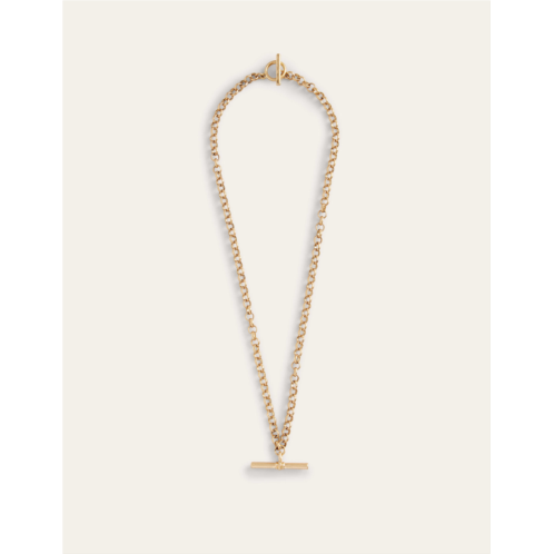 Boden T-Bar Chain Necklace - Gold