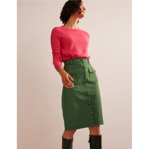 Boden Utility Pocket Midi Skirt - Winter Green