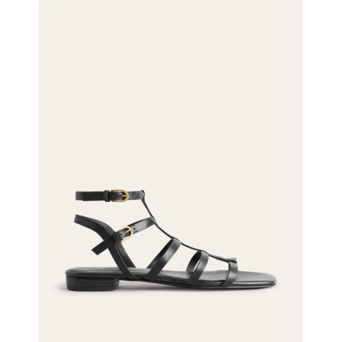 Boden Leather Gladiator Sandals - Black