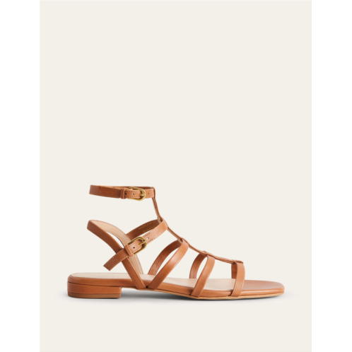 Boden Leather Gladiator Sandals - Tan