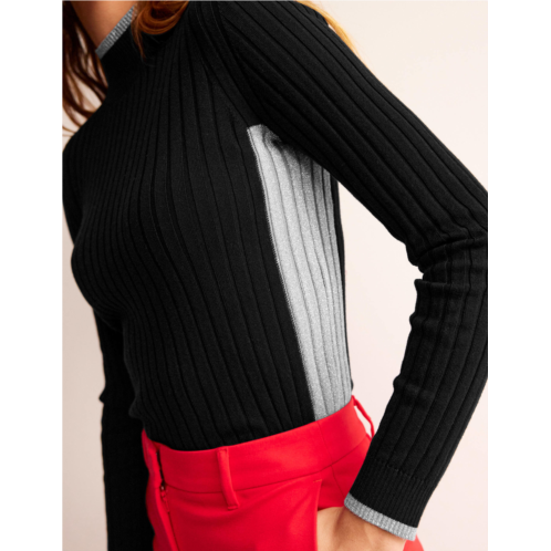 Boden Isodora Ribbed Sweater - Black