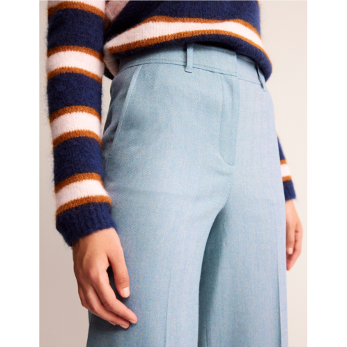 Boden Westbourne Wool Pants - Blue Herringbone