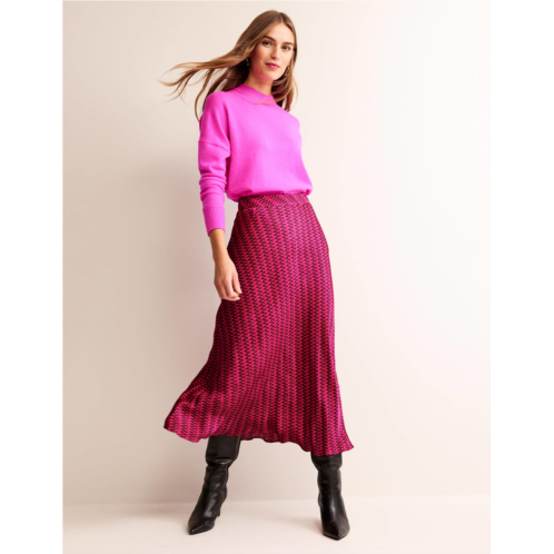 Boden Cecelia Midi Skirt - Vibrant Pink, Geo Fall
