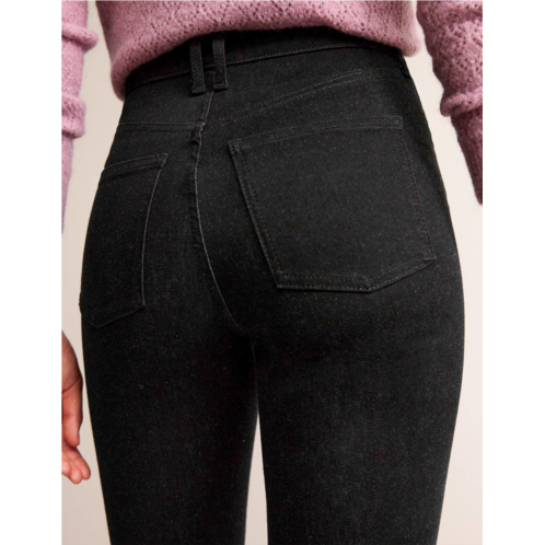 Boden Mid Rise Slim Flare Jeans - Black