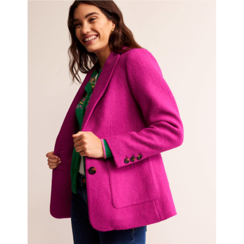 Boden The Marylebone Textured Blazer - Magenta