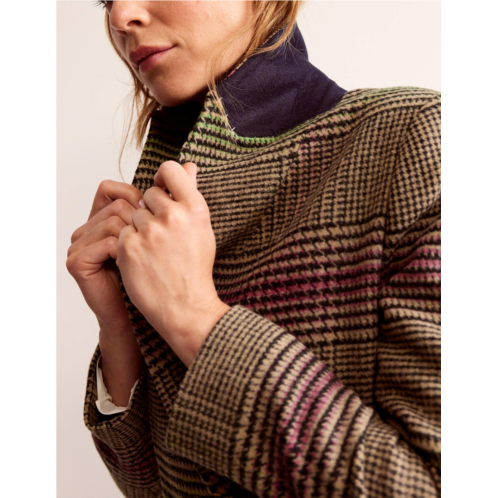 Boden Double-Breasted Checked Coat - Check