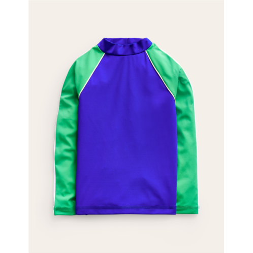 Boden Rash Vest - Blue Heron/Pea Green