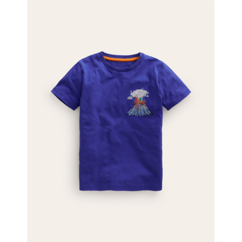 Boden Superstitch Logo T-Shirt - Blue Heron Volcano