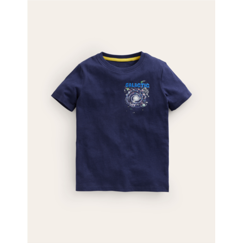 Boden Relaxed Printed T-shirt - College Navy Galaxy