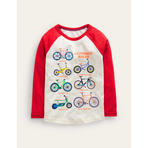 Boden Printed Bikes T-shirt - Jam Red Bikes
