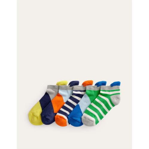 Boden Trainer Socks 5 Pack - Multi Stripe