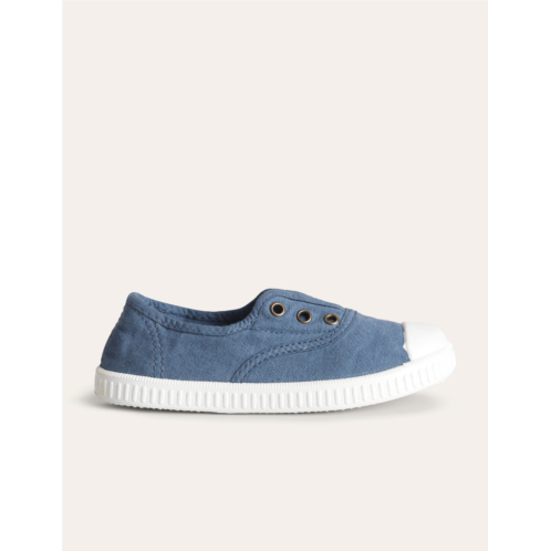Boden Laceless Canvas Pull-ons - College Navy