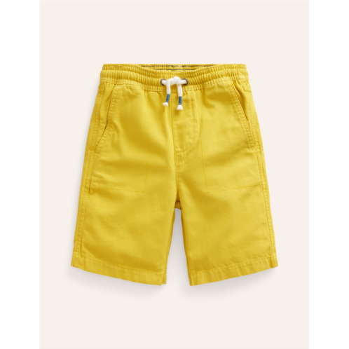 Boden Pull-on Drawstring Shorts - Lemon Yellow
