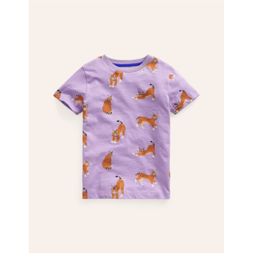 Boden All-over Printed T-Shirt - Parma Violet Lynx