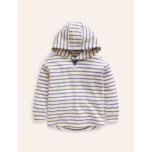 Boden Relaxed Hoodie - Oatmeal Marl/ Soft Starbaord