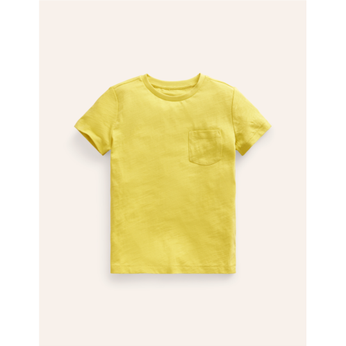 Boden Washed Slub T-shirt - Zest Yellow