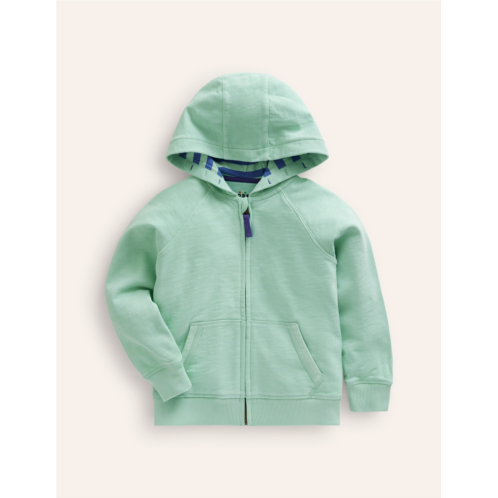 Boden Garment Dye Zip-Through Hoodie - Pistachio Green