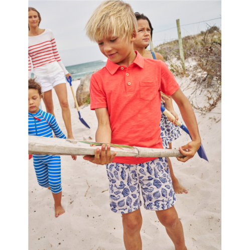 Boden Holiday Shorts - Vintage Blue Seashore