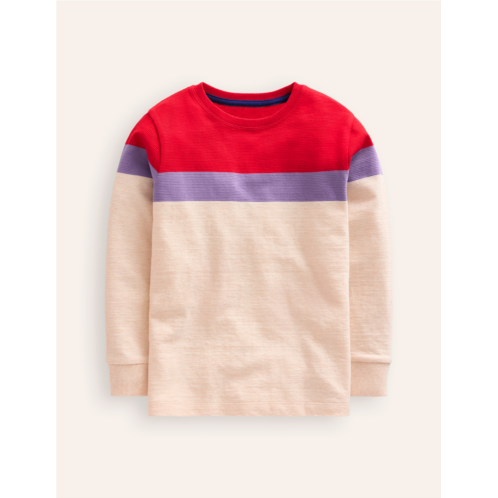 Boden Textured T-Shirt - Poppy Red Multi