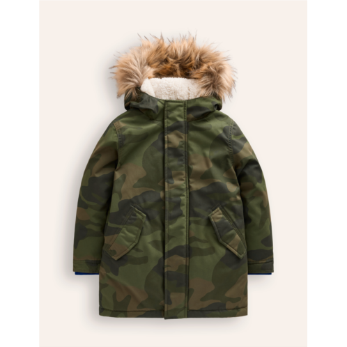 Boden Authentic Waterproof Parka - Tonal Green Camo