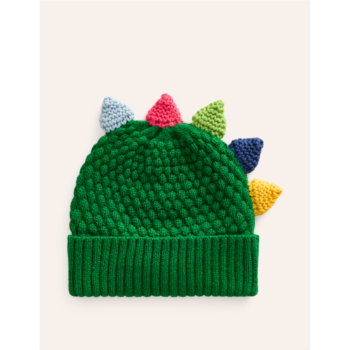 Boden Novelty Beanie - Rich Emerald Dinosaur