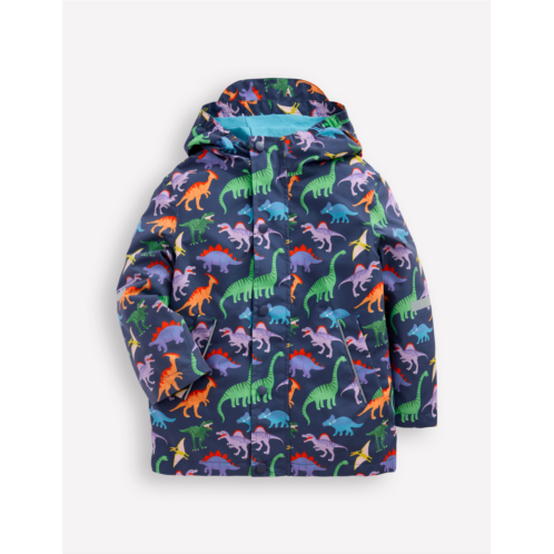 Boden Waterproof Fishermans Jacket - Robot Blue Dinos