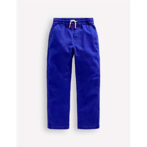 Boden Slim Pull-On Trousers - Bright Blue