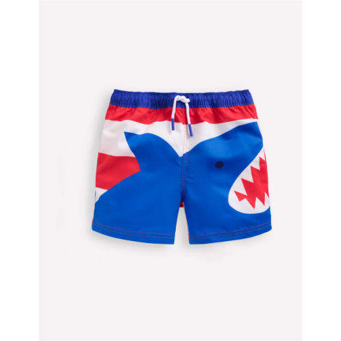 Boden Swim Shorts - Poppy Red Shark