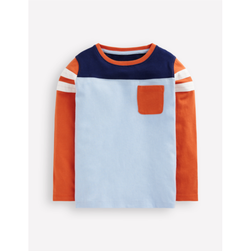 Boden Colourblock T-shirt - Glacier Blue Colourblock