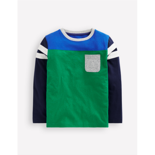 Boden Colourblock T-shirt - Sapling Green Colourblock