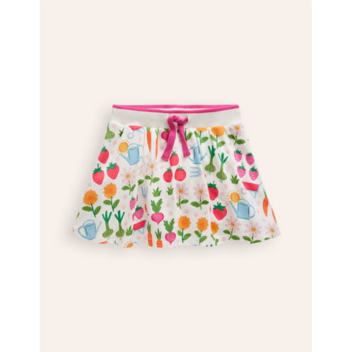 Boden Printed Jersey Skort - Multi Grow Your Own
