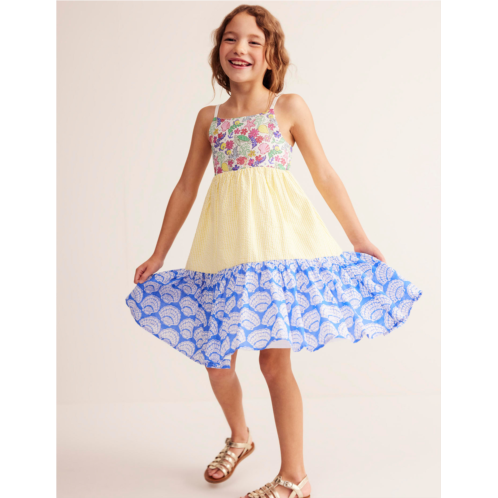 Boden Deadstock Dresses - Blue Seashell Hotchpotch