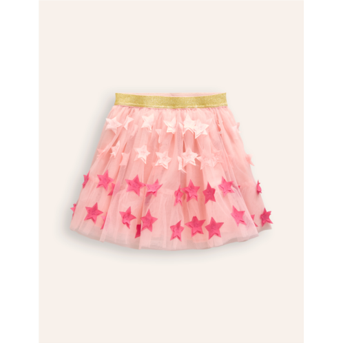 Boden Tulle Mini Skirt - Pink Stars