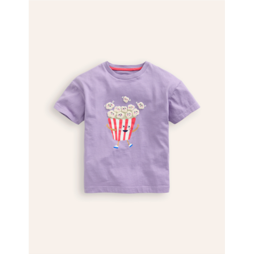 Boden Boucle Relaxed T-shirt - Misty Lavender Popcorn
