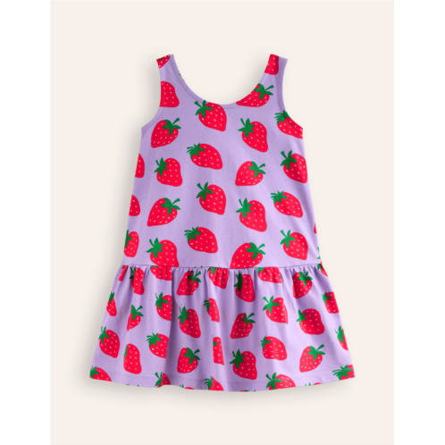 Boden Strappy Drop Waist Dress - Parma Violet Strawberries