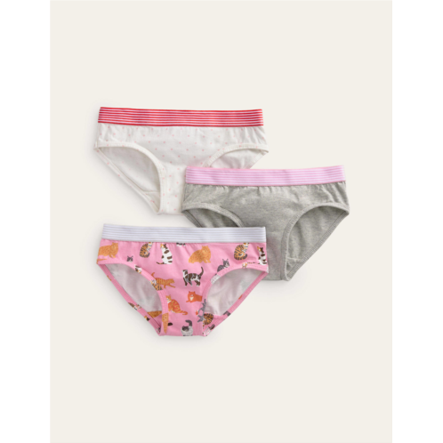 Boden Underwear 3 Pack - Pink Robins