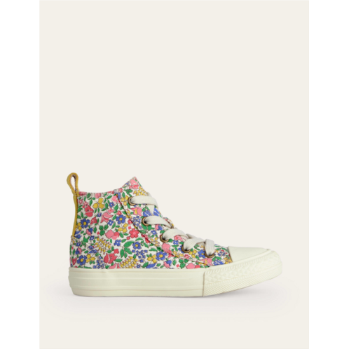 Boden Canvas High Tops - Multi Flowerbed