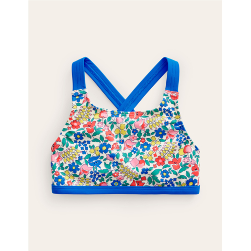 Boden Cross Back Bikini Top - Multi Flowerbed