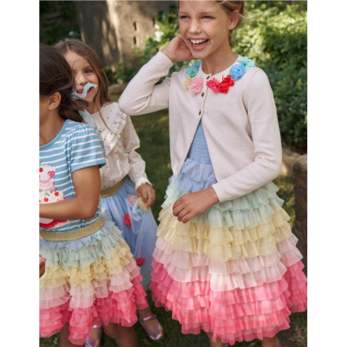 Boden Rainbow Skirt Tulle Dress - Multi Rainbow