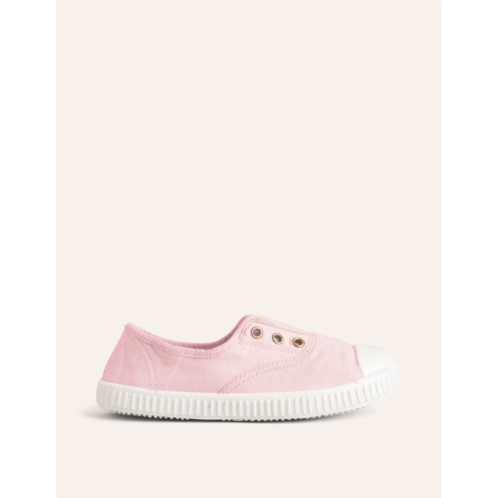 Boden Laceless Canvas Pull-ons - Cameo Pink