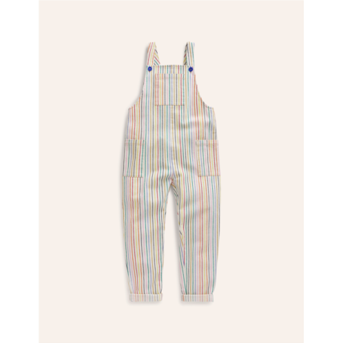 Boden Relaxed Overalls - Ivory Multi Stripe